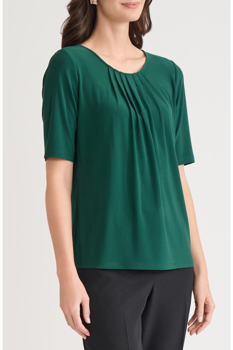 Box Pleat Top, Alternate, color, EVERGREEN