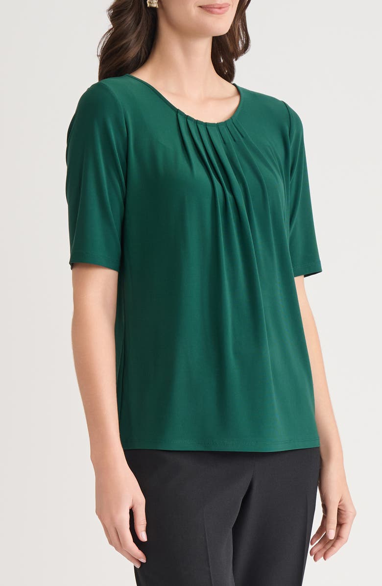 KASPER Box Pleat Top, Alternate, color, Evergreen
