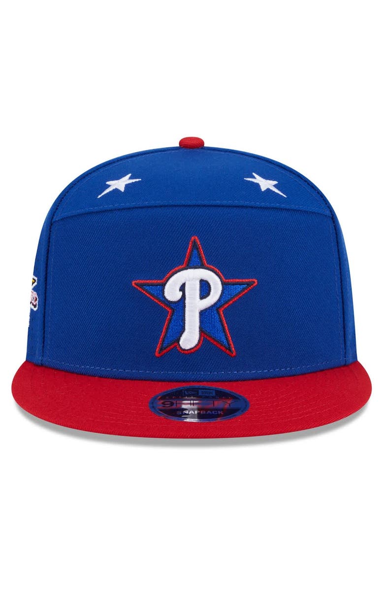 New Era Men's New Era Blue/Red Philadelphia Phillies 2025 MLB All-Star Game Workout Side Patch 9FIFTY Snapback Hat, Alternate, color,