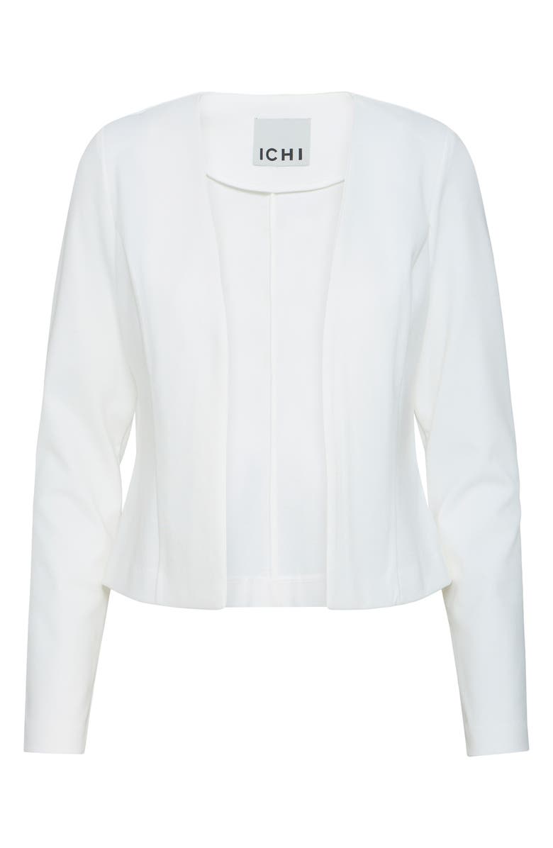 ICHI Kate Short Blazer, Alternate, color, Cloud Dancer