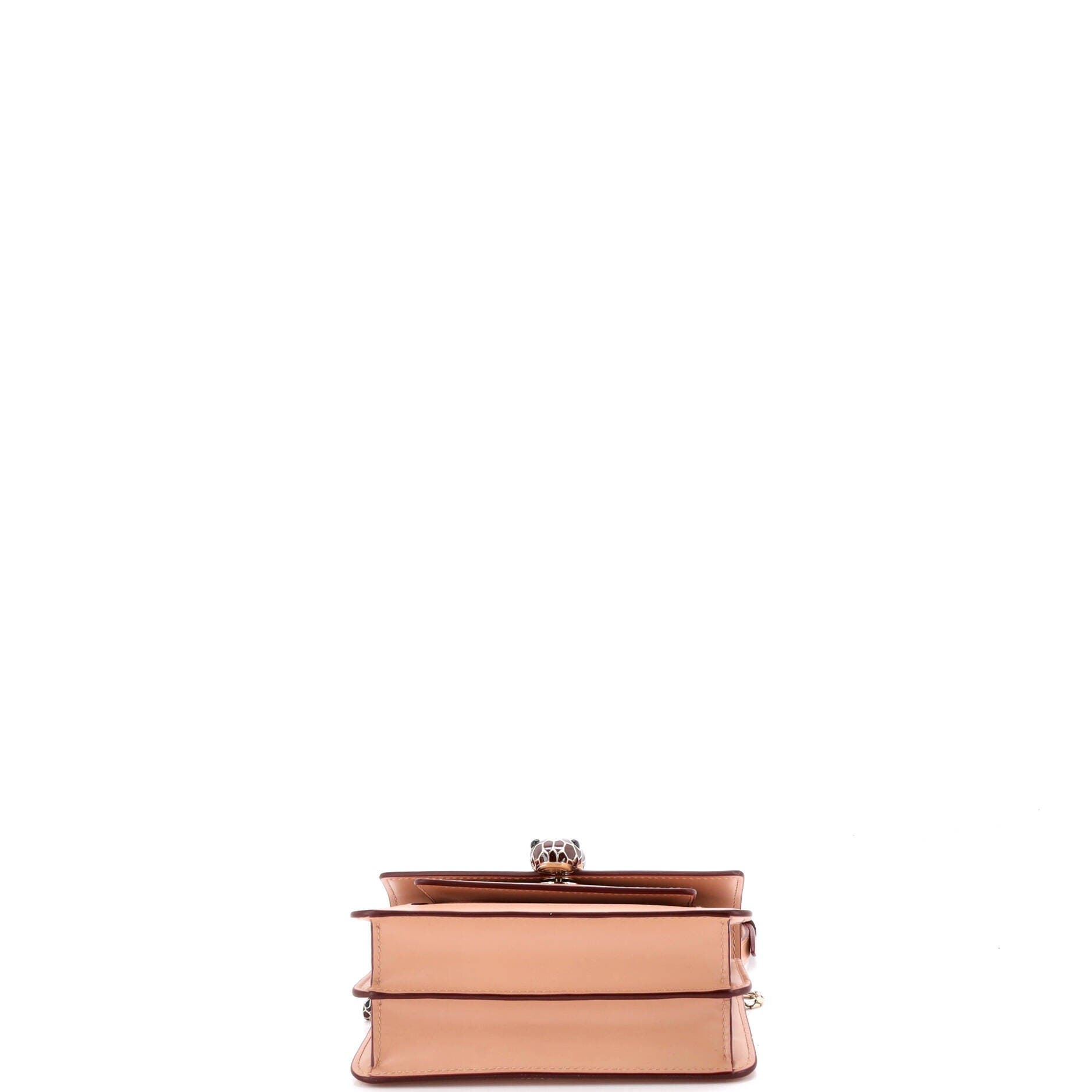 Serpenti Crossbody Bag Leather Small, Alternate, color, White