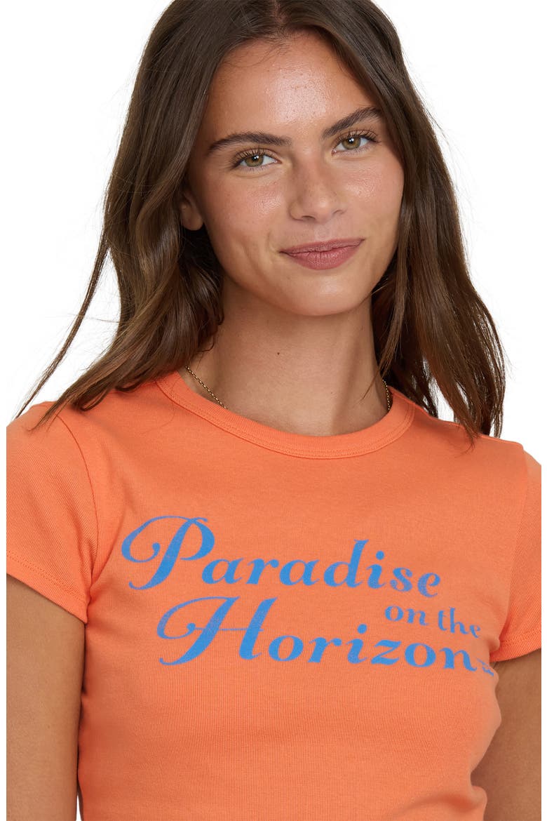 Paradise Horizon Cotton Graphic Baby Tee, Alternate, color, SAFFRON