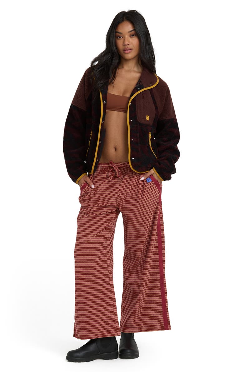 Billabong Popoyo High Pile Fleece Jacket, Alternate, color, Teak