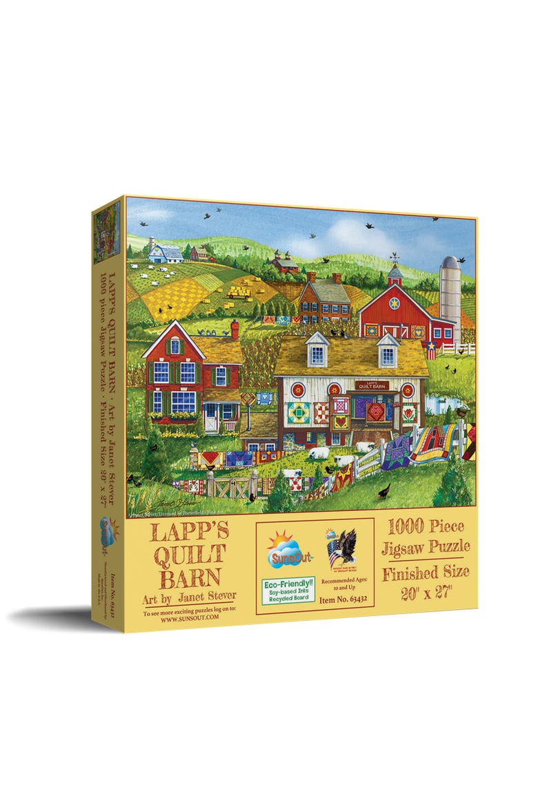 Lapp's Quilt Barn 1000 piece Jigsaw Puzzle for Adults, Main, color, Multicolor