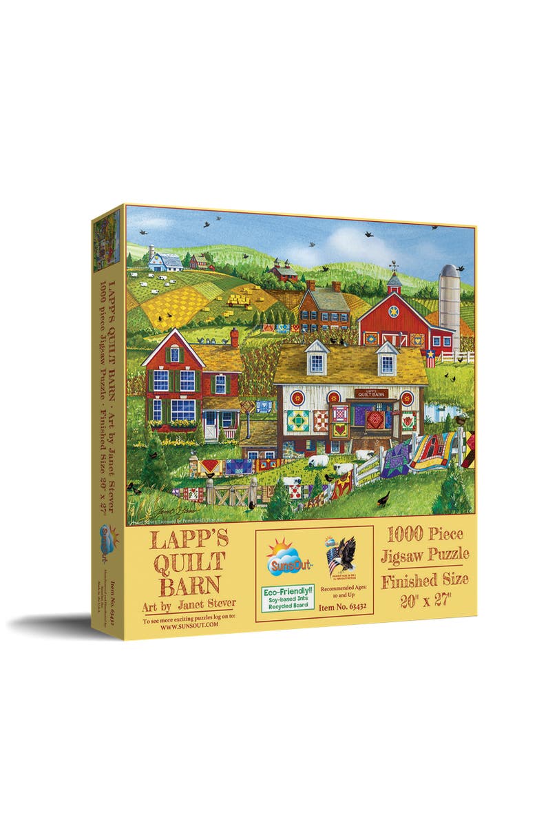 Sunsout Lapp
s Quilt Barn 1000 piece Jigsaw Puzzle for Adults, Main, color, Multicolor