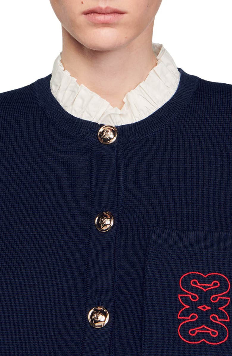 SANDRO Samba Cardigan, Alternate, color, 