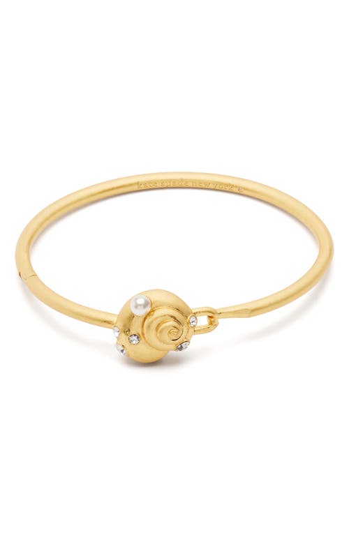 Kate Spade New York Beachside Mixed Stone Shell Bangle Bracelet In Gold
