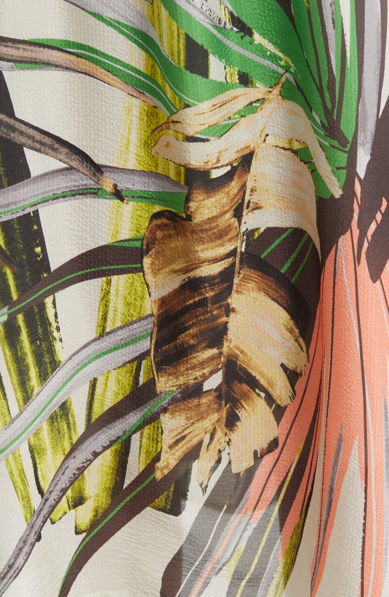 Natori El Nido Print Long Sleeve Silk Shirtdress, Alternate, color,