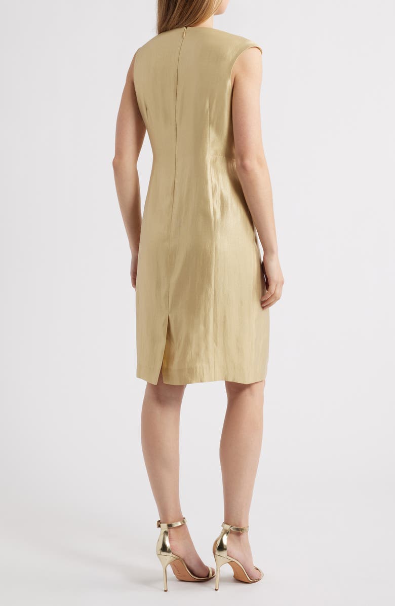 Anne Klein Cap Sleeve Metallic Sheath Dress, Alternate, color, 