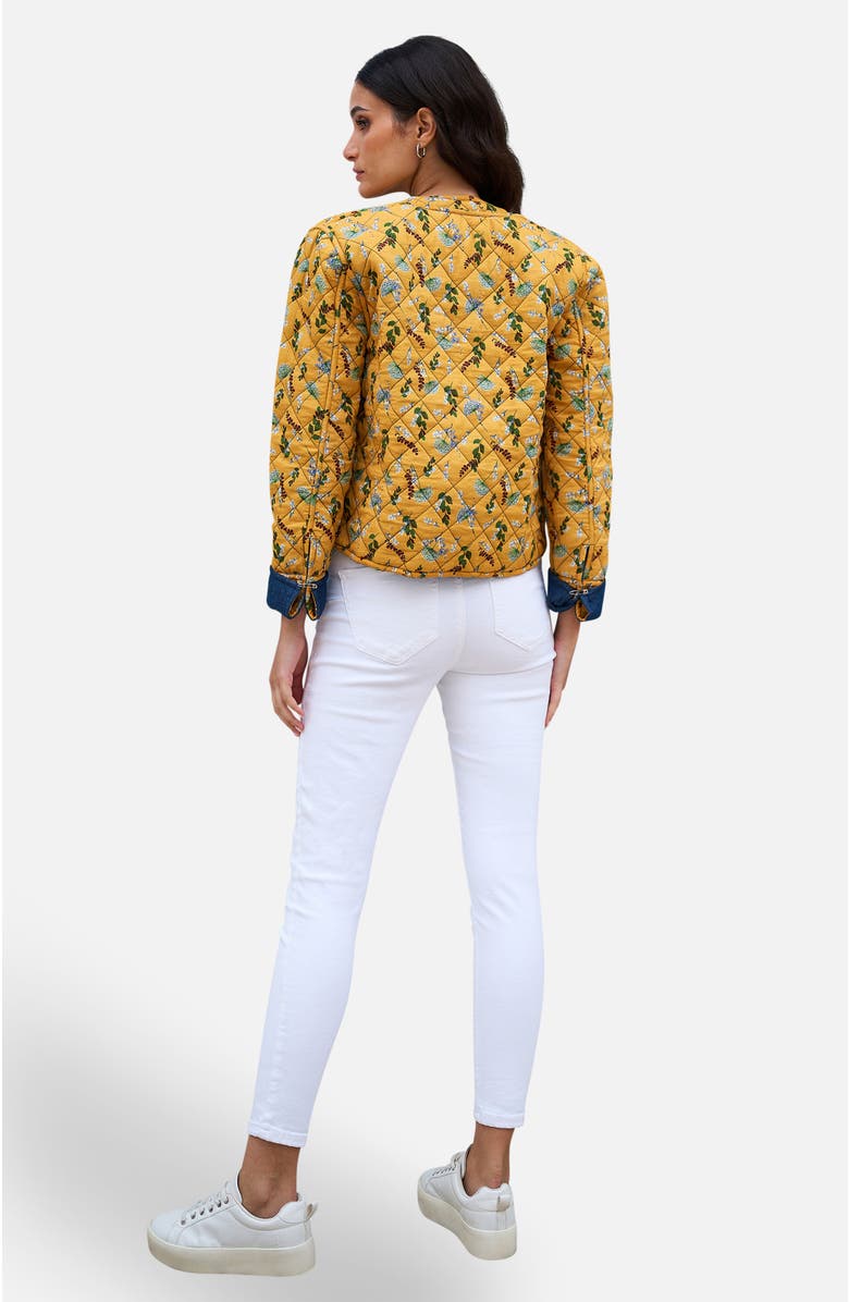 Yumi Long Sleeve Quilted Reversible Jacket, Alternate, color, Blue, Yellow