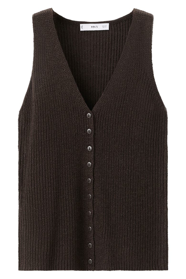 V-Neck Sweater Vest, Alternate, color, CHOCOLATE