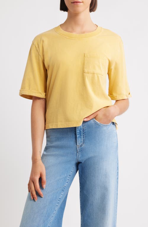 City Blues Coram Crop Oversize T-shirt In Yellow
