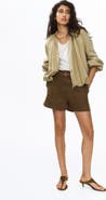 H&M Belted Twill Shorts