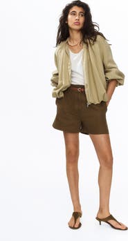 H&M Belted Twill Shorts
