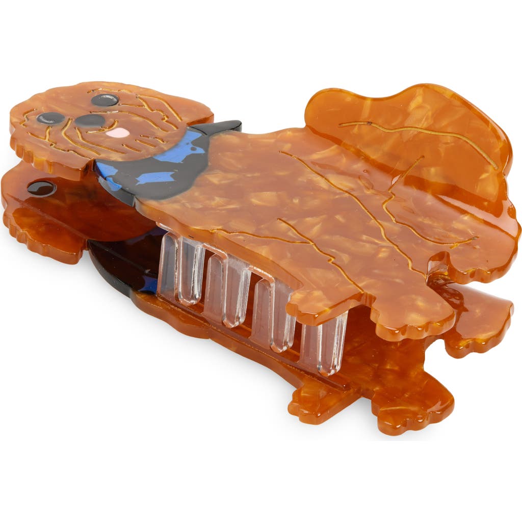 Solar Eclipse Goldendoodle Claw Clip in Brown  product