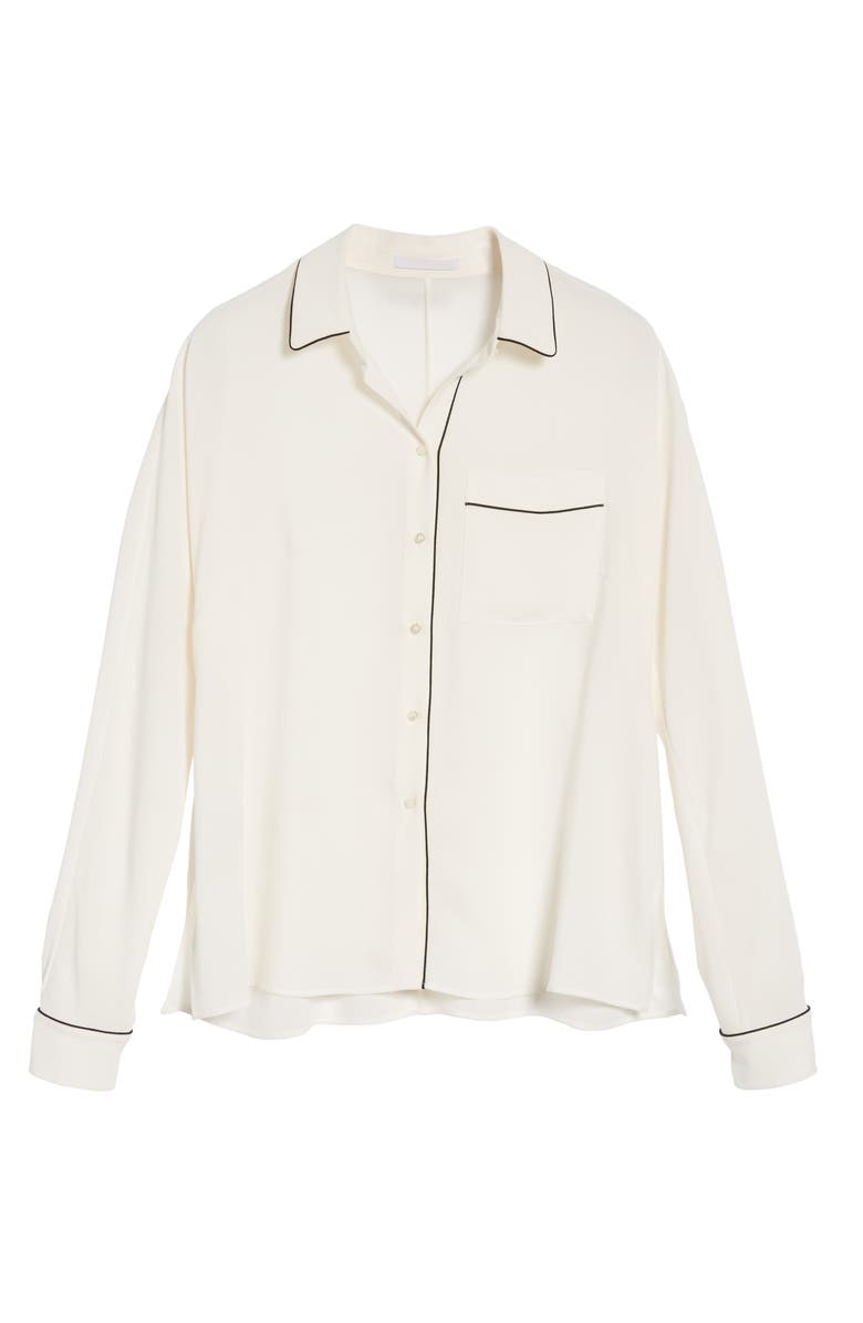BOSS Benisa Piped Blouse, Alternate, color, 
