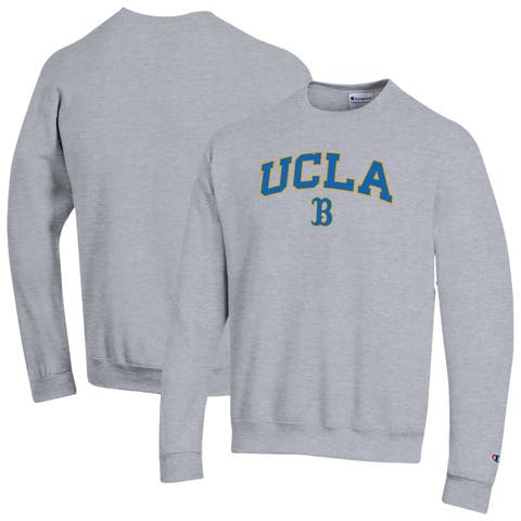 Men's Champion  Heather Gray UCLA Bruins Arch Over Logo Pullover Sweatshirt