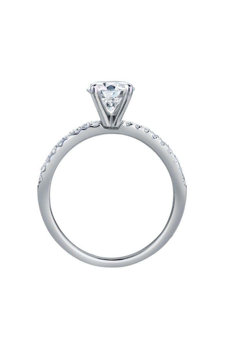 Isabella 14K White Gold Round Cut Lab Grown Diamond Halo Engagement Ring - 1.2 ctw, Alternate, color, 14K White Gold