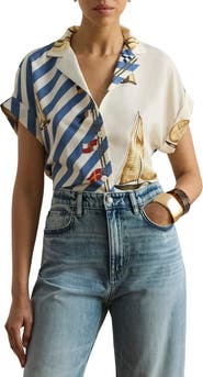 Lauren Ralph Lauren Print Short Sleeve Shirt