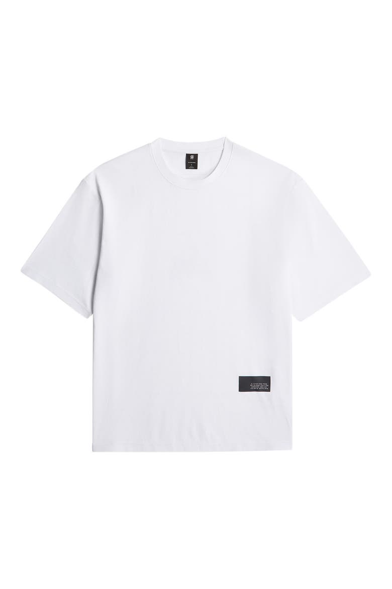 Badge Boxy Organic Cotton T-Shirt, Alternate, color, WHITE
