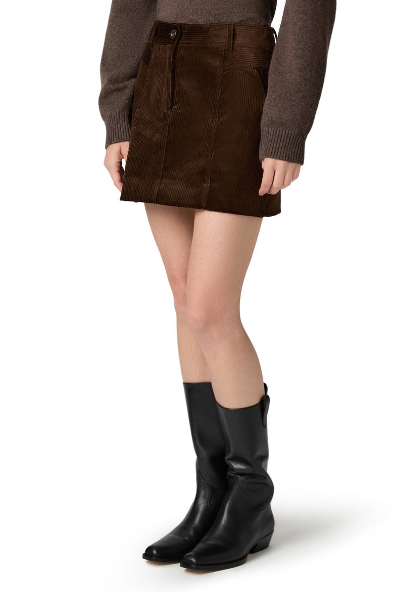 Camden Corduroy Miniskirt, Alternate, color, HICKORY