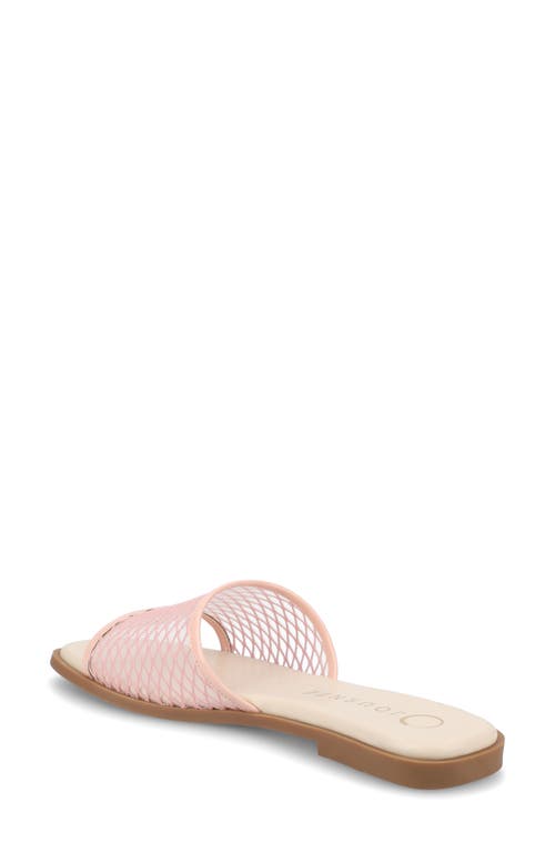 Journee Collection Breckley Flat Slide Sandal In Pink