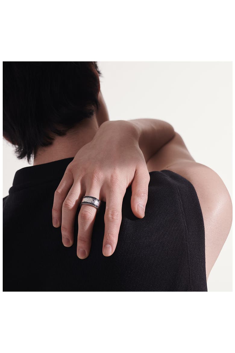 Classic Chain Hammered Band Ring, Alternate, color, SILVER