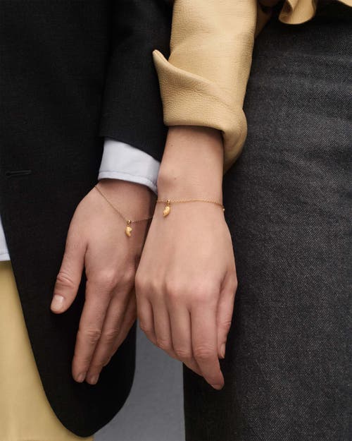 Pdpaola Split Heart Charm In Gold