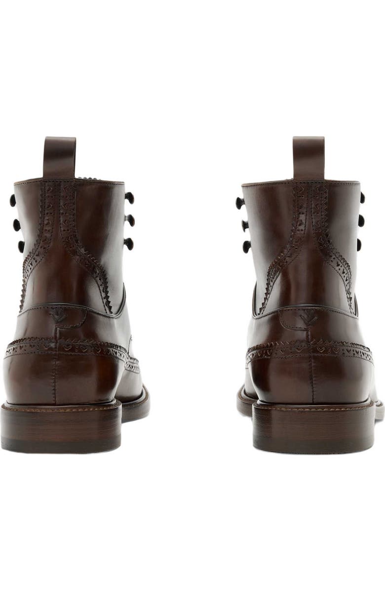 John Varvatos Harrison Longwing Leather Boot, Alternate, color, Wood Brown
