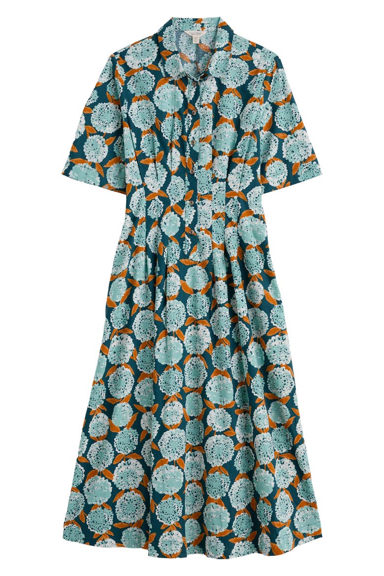 Wild Liquorice Organic Cotton Shirtdress, Alternate, color, PAINTED MARIGOLD DARK WRECKAGE