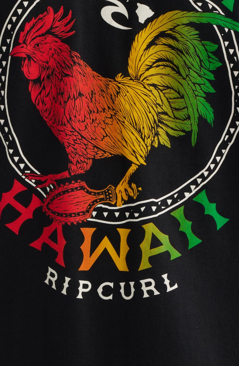Rip Curl Aloha Hawaii Roster Cotton Graphic T-Shirt, Alternate, color, Black