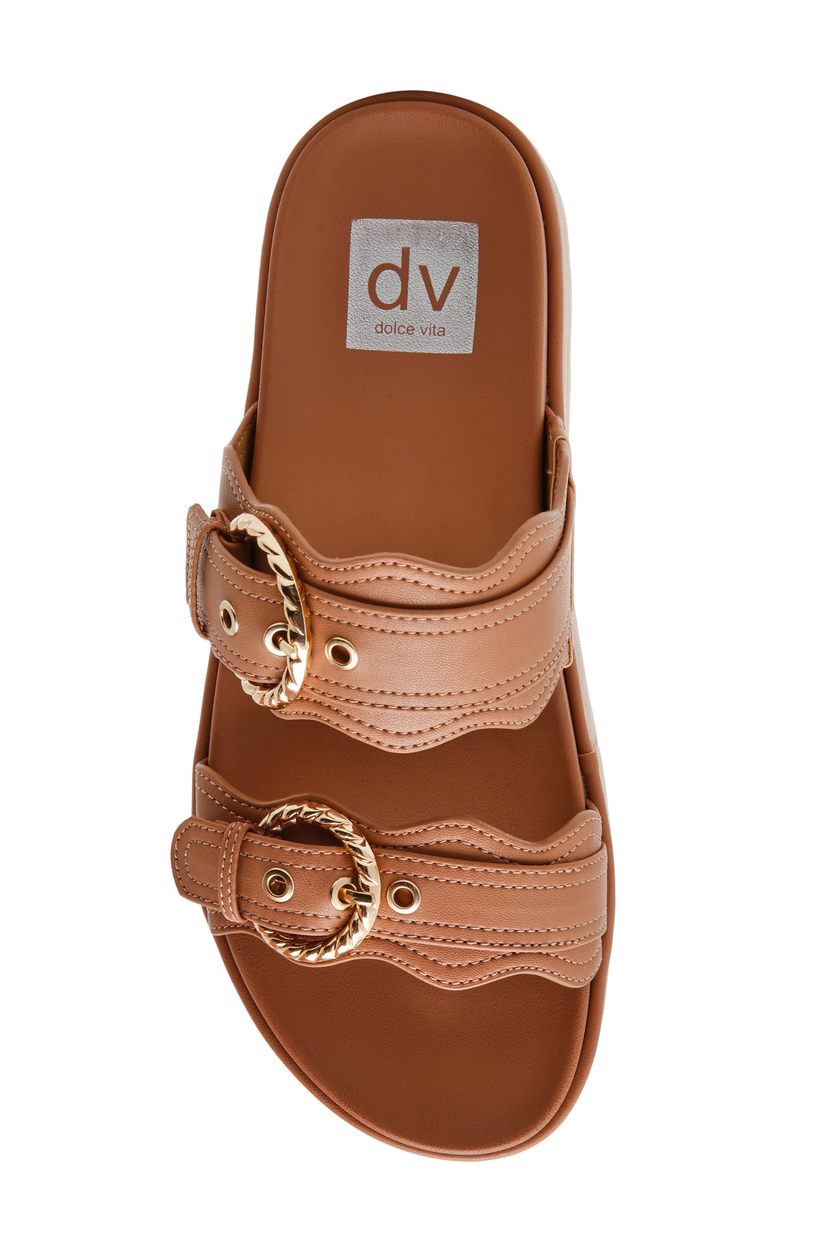 DV by Dolce Vita Serpent Platform Slide Sandal, Alternate, color, Cafe Smooth