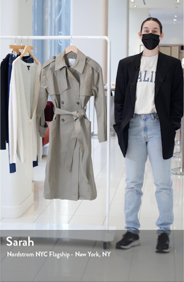 Finley Double Breasted Trench Coat, sales video thumbnail