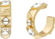 AllSaints Geometric Crystal Hoop Earrings