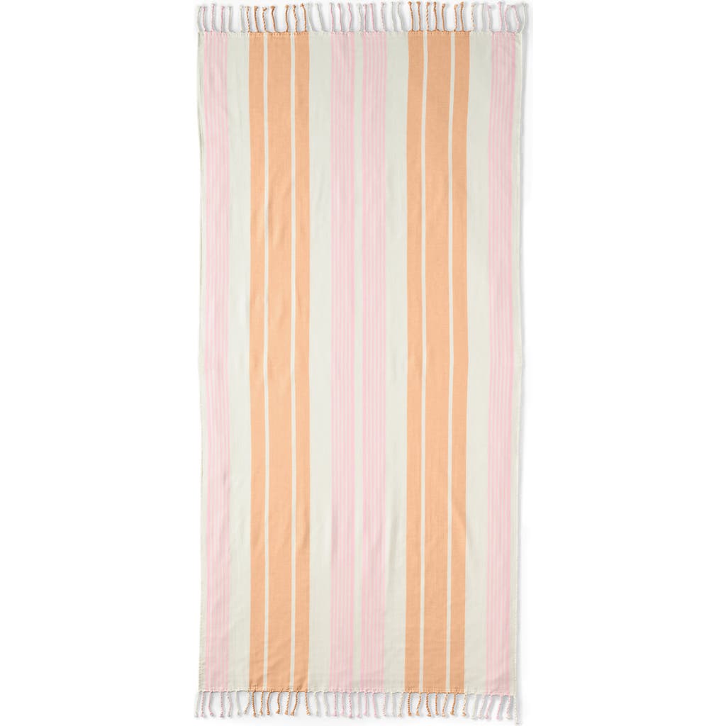 Lands' End Coast Clear Sand Resistant Turkish Cotton Beach Towel In Orange