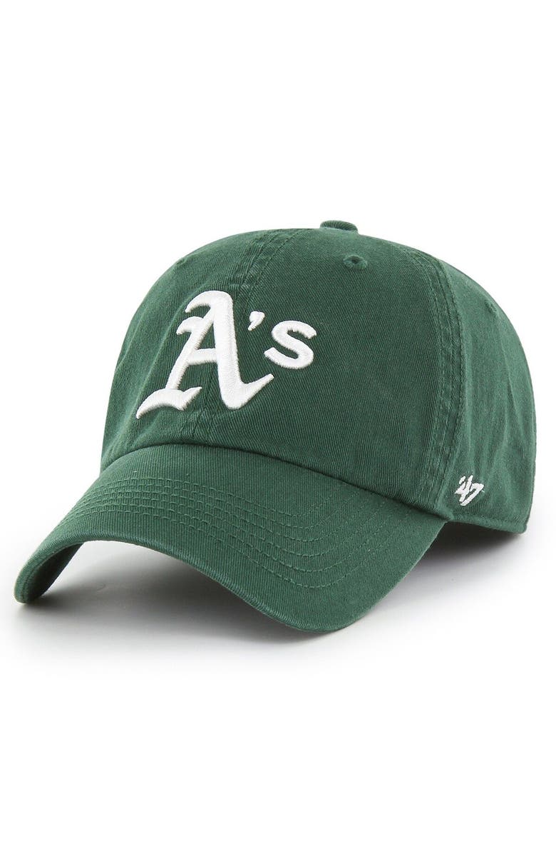 '47 Men's '47 Green Oakland Athletics Franchise Logo Fitted Hat, Main, color,