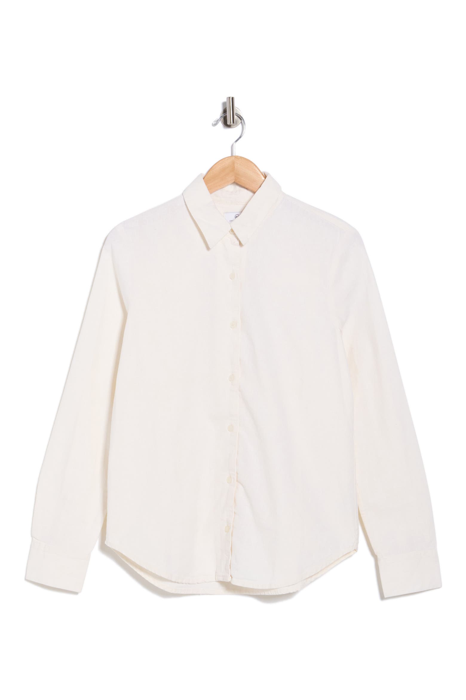 Linen Rack Card AG Cade Linen & Cotton Button-Up Shirt (Women) | Nordstromrack