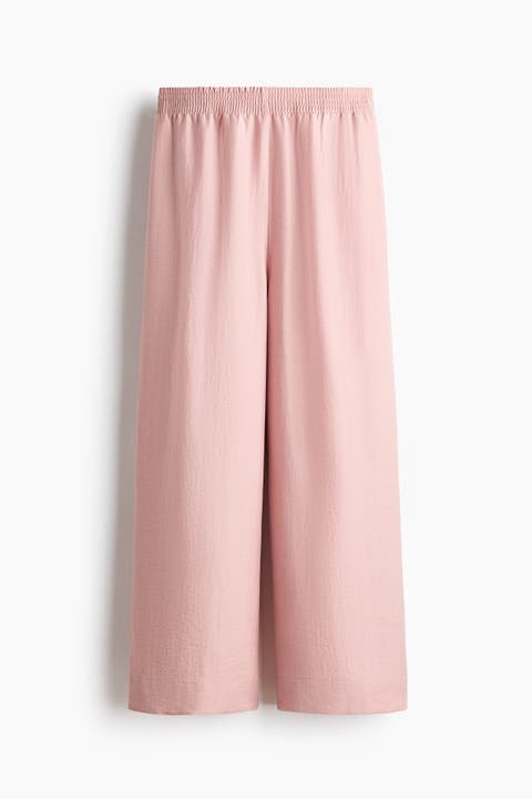 Linen-blend Ankle-length Trousers