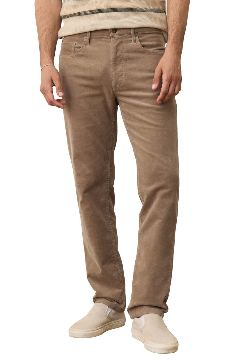 Flex Terry Corduroy Five Pocket Slim Fit Pants, Main, color, TAUPE