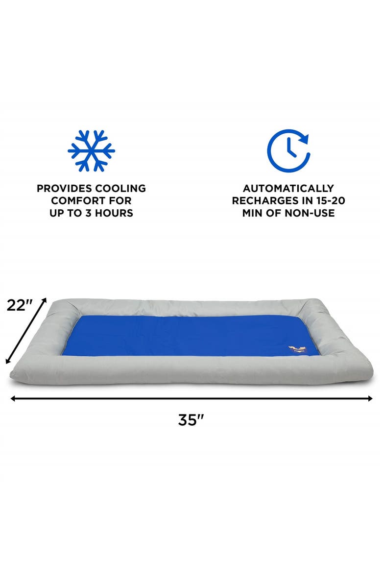 Arf Pets Self Dog Cooling Mat, Solid Gel Based Pet Cooling Mat with Foam Based Bolster Bed, Alternate, color, Grey
