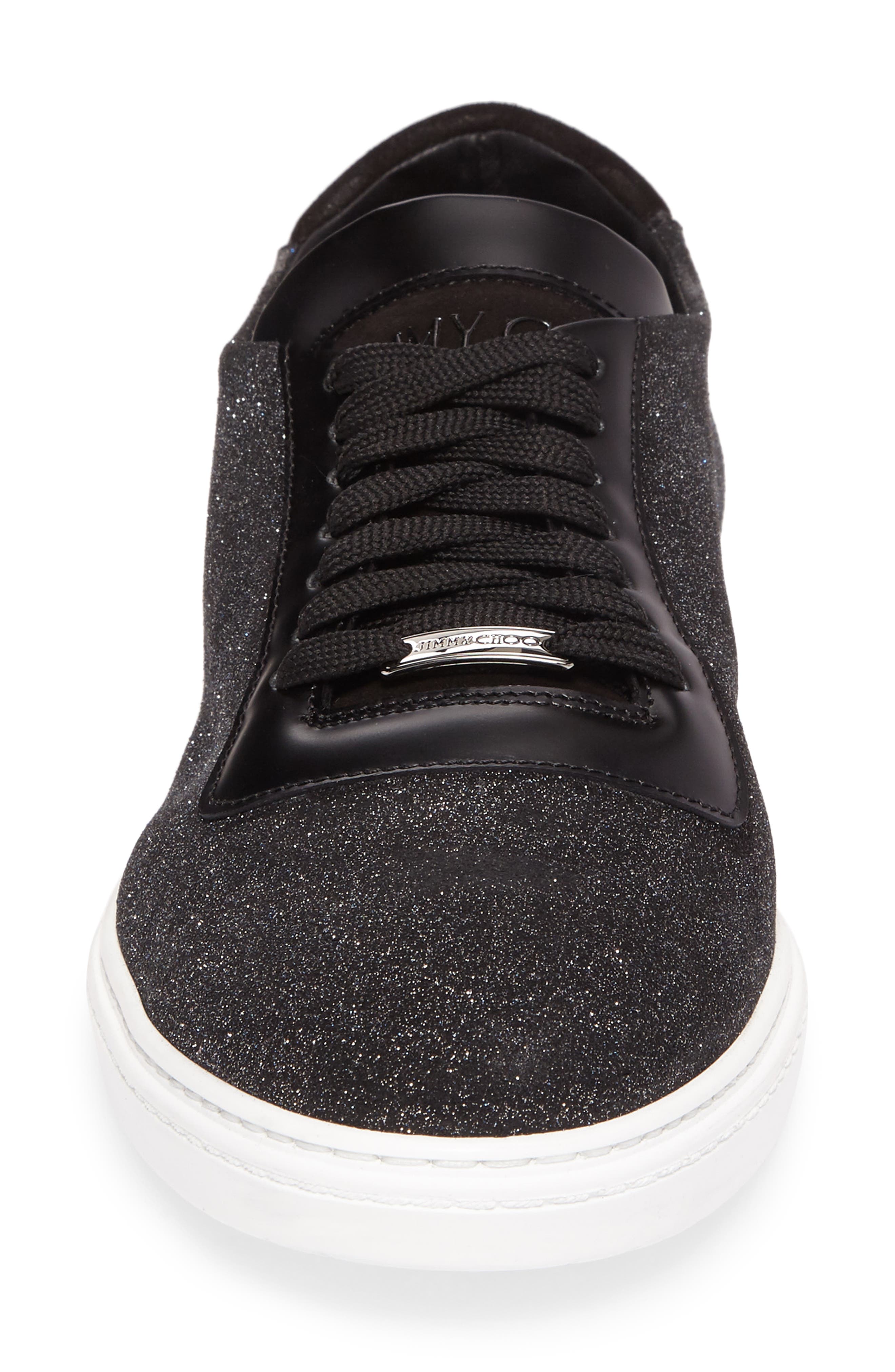 Jimmy Choo Benn Glitter Low Top Sneaker, Alternate, color, 