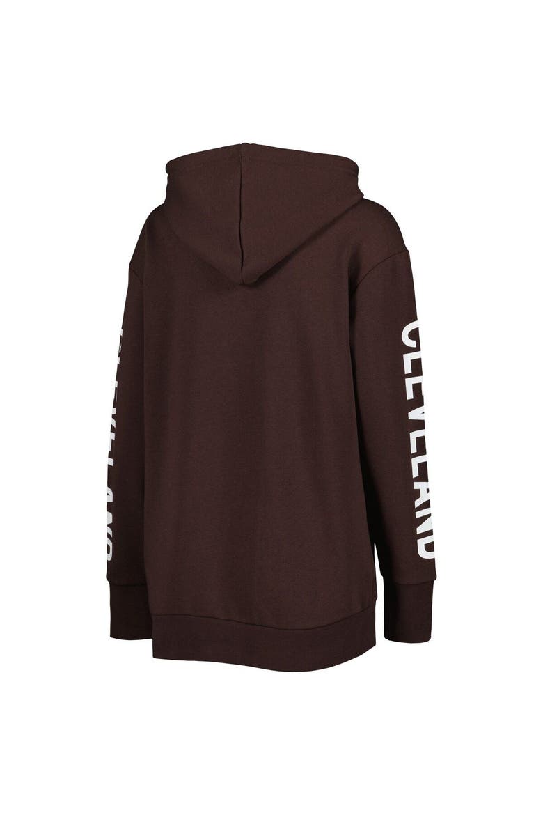 Women's G-III 4Her by Carl Banks Brown Cleveland Browns Extra Point Pullover Hoodie, Alternate, color, Brown