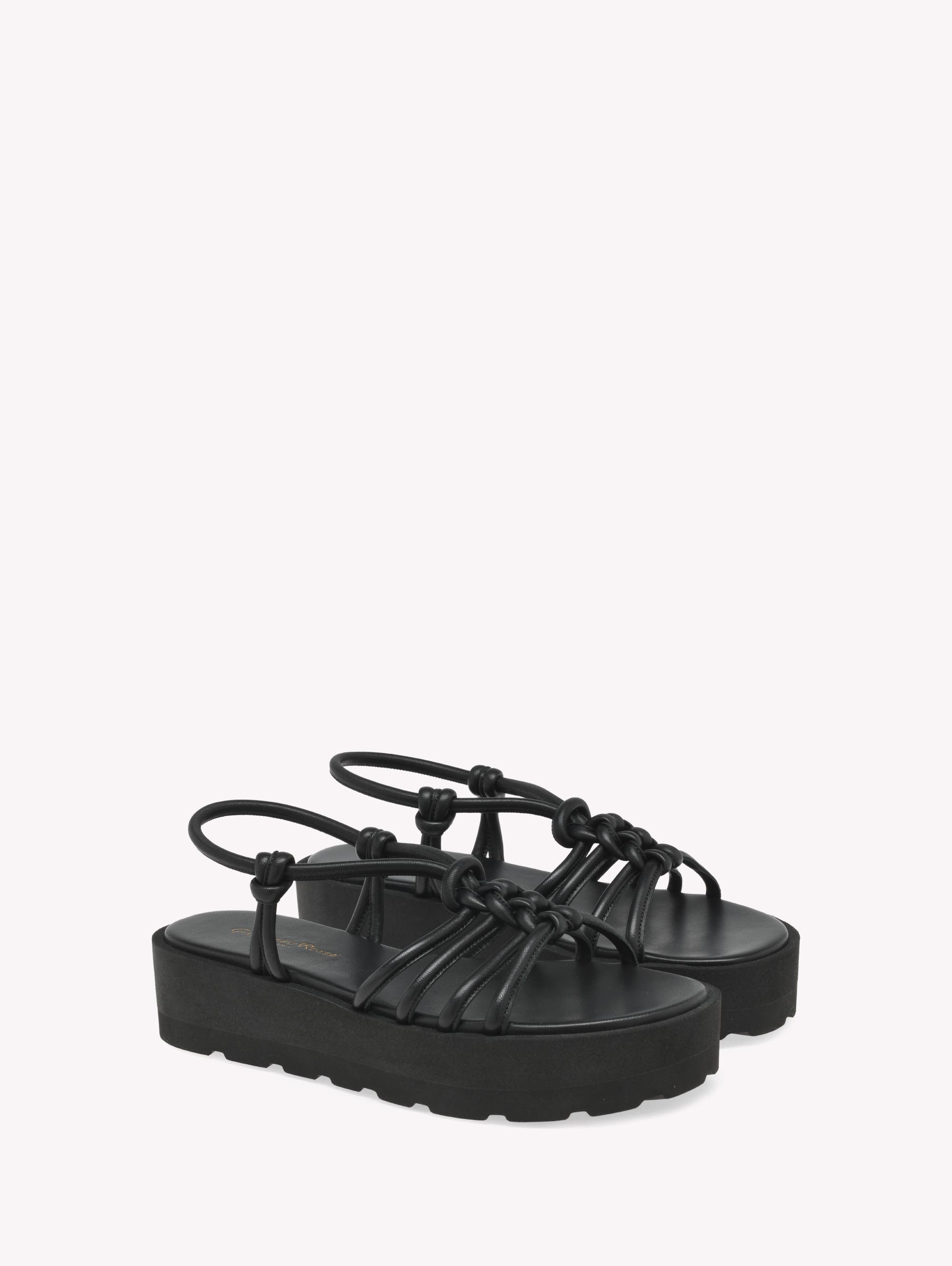 Gianvito Rossi Hebe Sandal, Alternate, color, Black Leather
