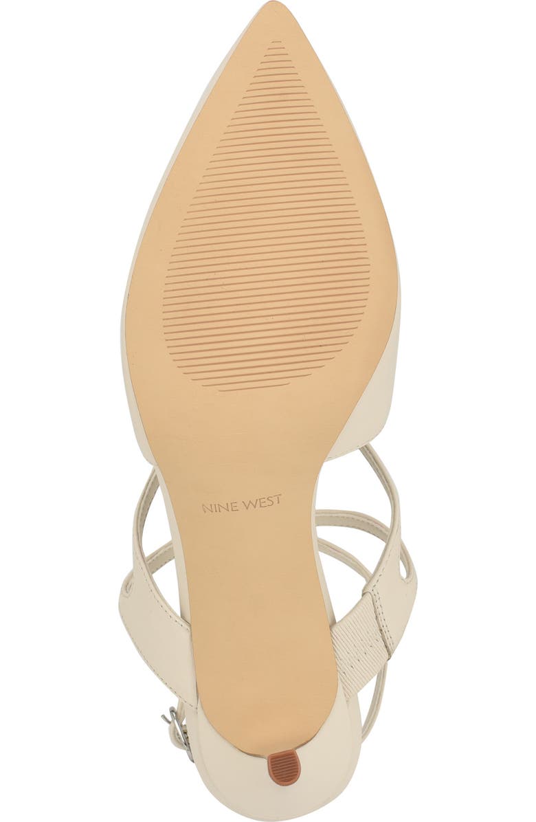 Nine West Maes Ankle Strap Pointed Toe Pump, Alternate, color, Ivory