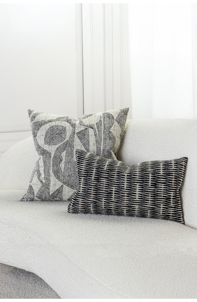 Elaine Smith Influence Ebony Indoor & Outdoor Woven Accent Pillow, Alternate, color, Ebony