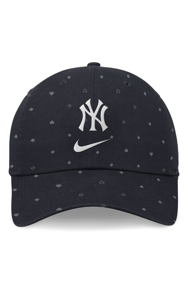 Nike Men's Nike Navy New York Yankees Primetime Print Club Adjustable Hat, Alternate, color,