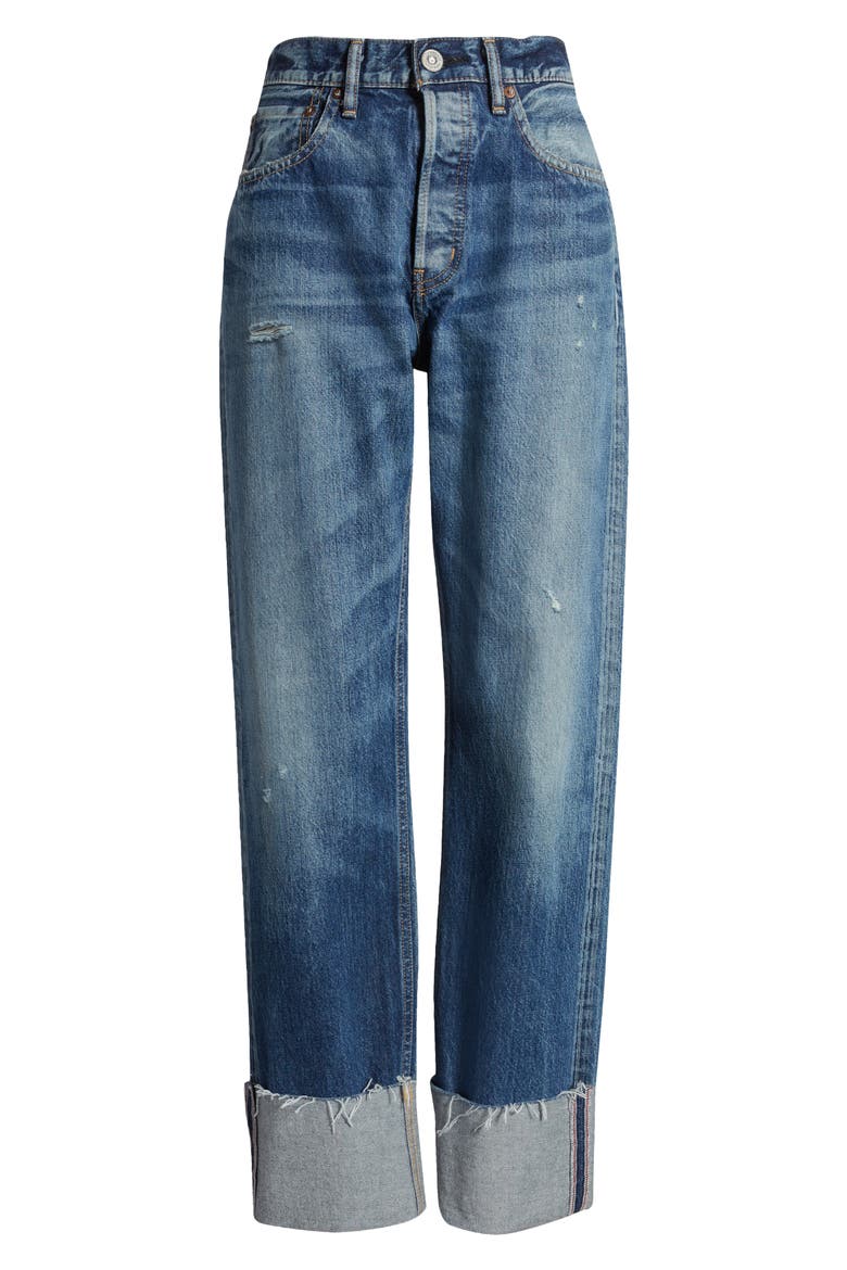 MV Bardmoor Distressing Straight Leg Jeans, Alternate, color, BLUE