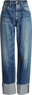 MOUSSY VINTAGE MV Bardmoor Distressing Straight Leg Jeans