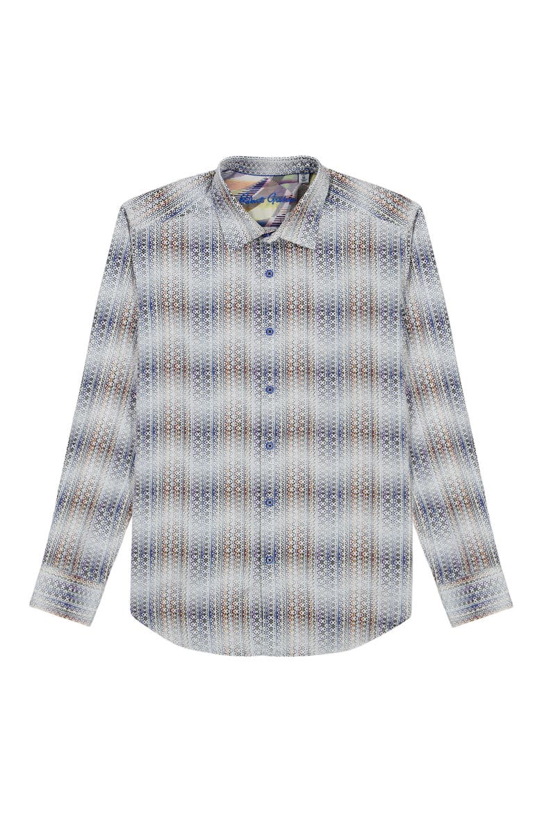 Forsyth Ombré Stripe Button-Up Shirt, Alternate, color, WHITE MULTI