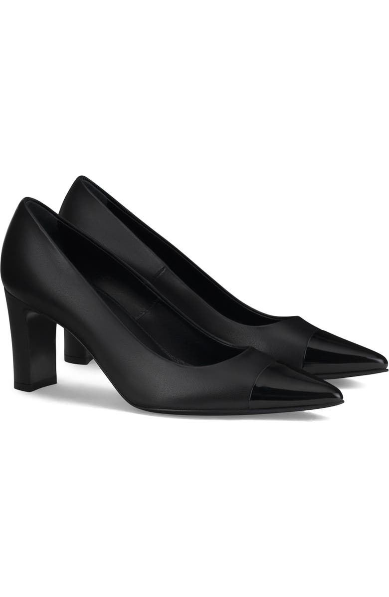 AGL Isidora Pointed Cap Toe Pump, Main, color, Nero-Nero